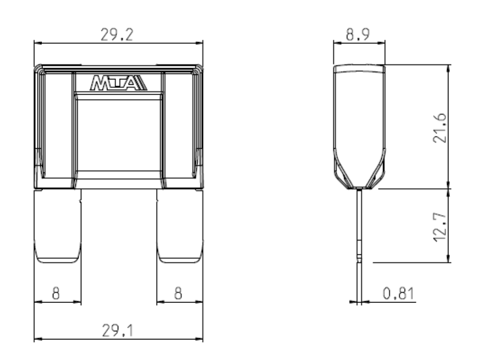 MAXIVAL® KFZ Schmelzsicherungen Flachsicherung Maxi 29,2mm 20A 30A 40A 50A 60A 70A 80A 100A MTA