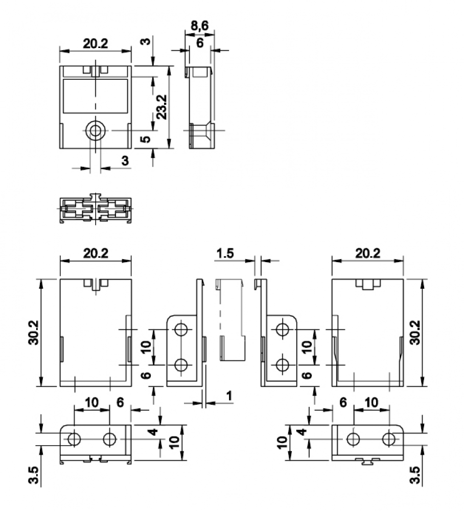 KFZ Sicherungshalter für standard 19mm KFZ Sicherungen Pudenz 178.6152.0000