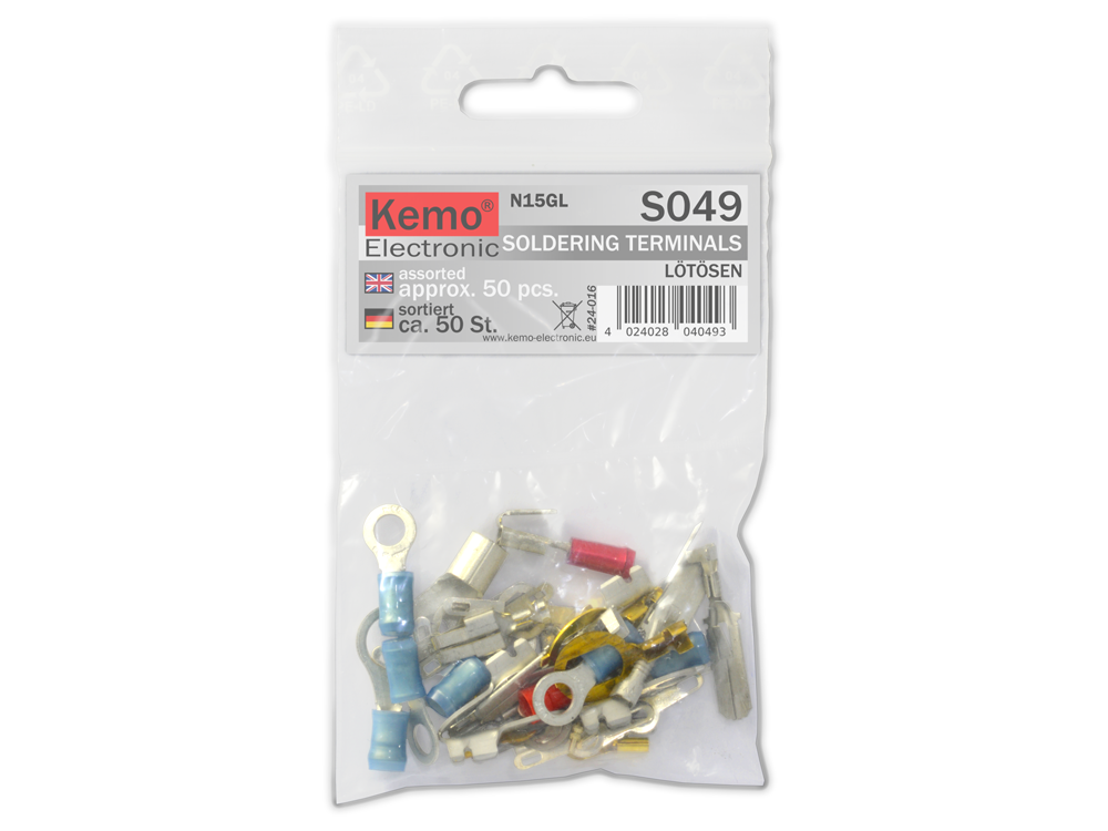 Kemo-Electronic S049 Lötösen sortiert 50 Stck. Kemo S049 KS049