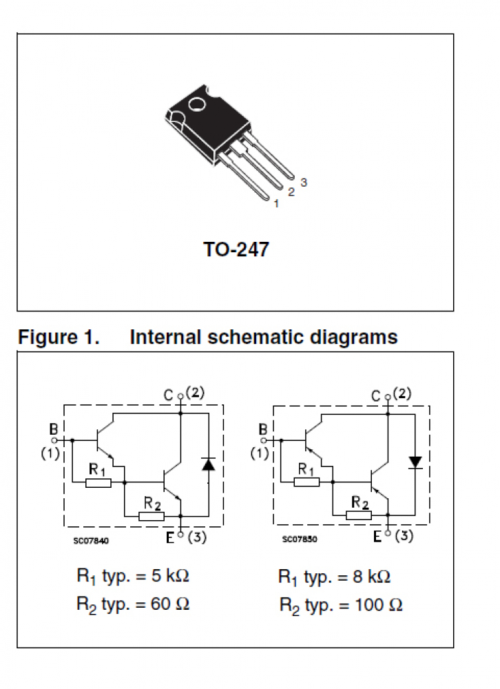 Transistor NPN Darlington TIP142 100V 10A 125W TO247