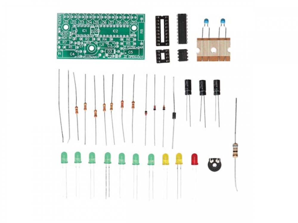 Mono LED VU Meter 10V - 15V DC K4304 Velleman Bausatz WHADDA WSAH4304