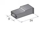 Isoliergehäuse Isoliertülle schwarz für 6,3mm Flachsteckhülse MTA 4420800